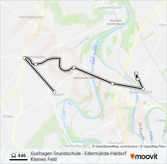 446 Bus Line Map