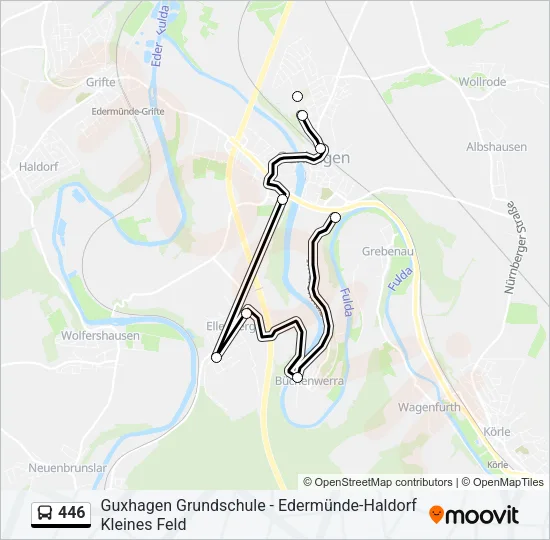 446 Bus Line Map