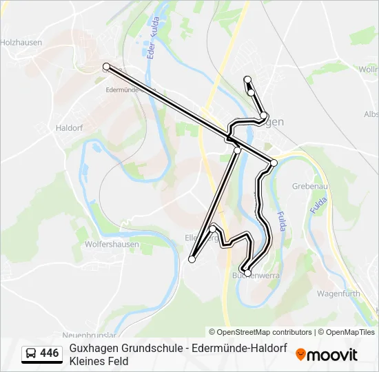 446 Bus Line Map