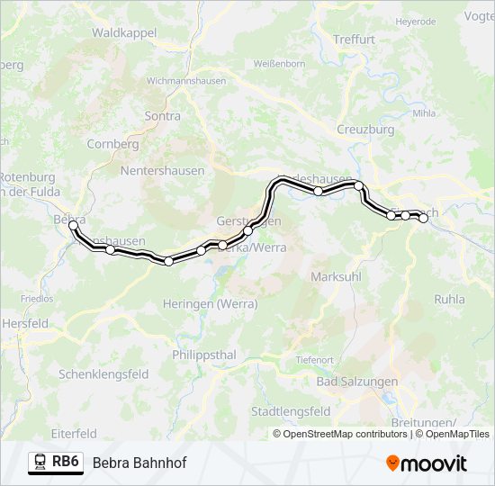 RB6 Train Line Map