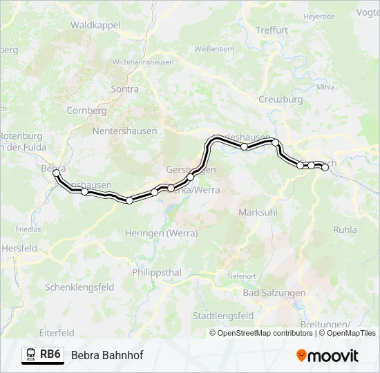 RB6 Train Line Map