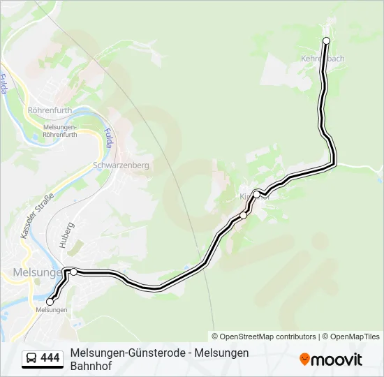 444 Bus Line Map