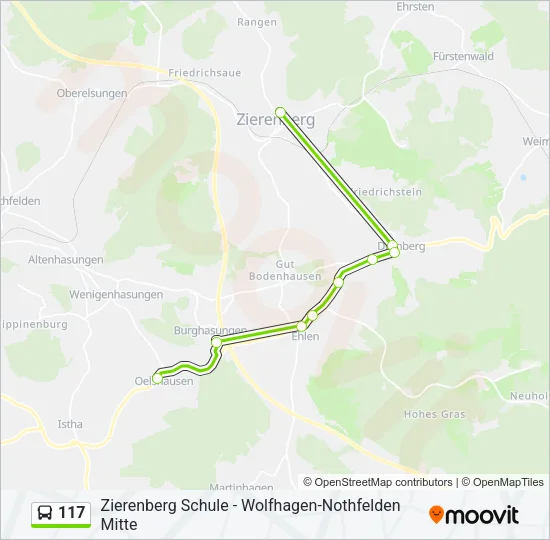 117 Bus Line Map
