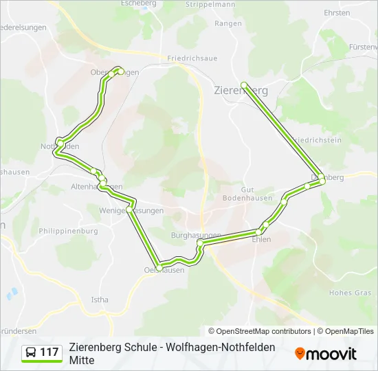 117 Bus Line Map