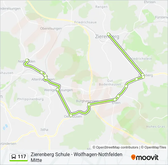 117 Bus Line Map