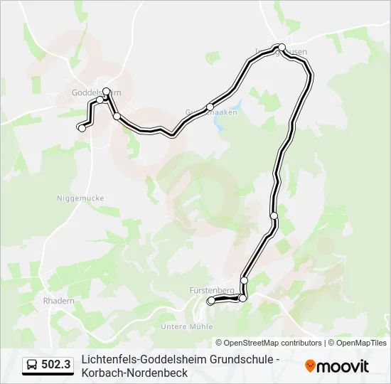 502.3 Bus Line Map