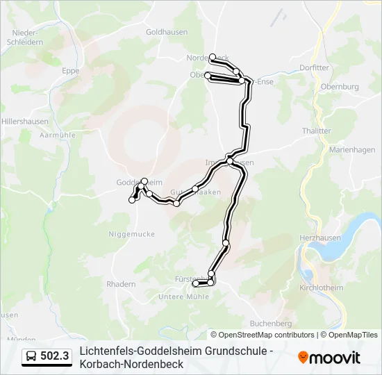 502.3 Bus Line Map