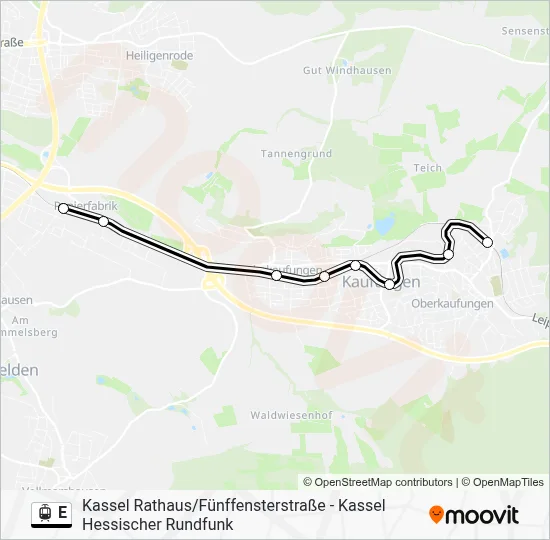 E Light Rail Line Map