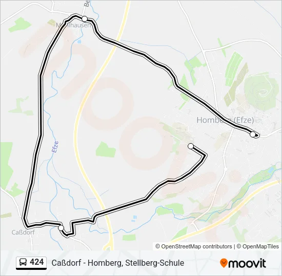 424 Bus Line Map