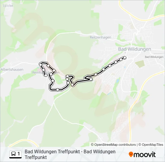 1 Bus Line Map