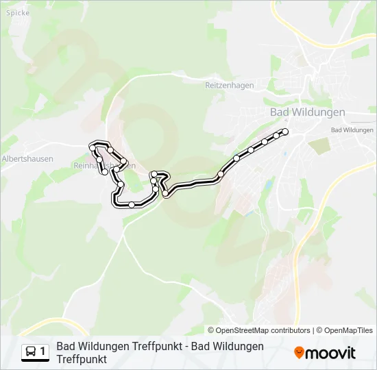 1 Bus Line Map