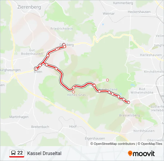 22 Bus Line Map