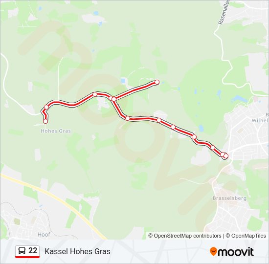 Автобус 22: карта маршрута