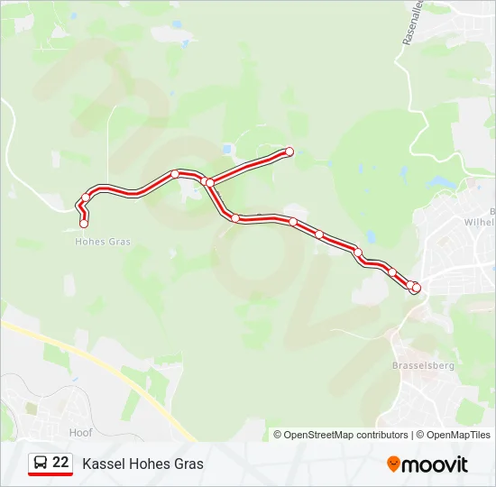 22 Bus Line Map