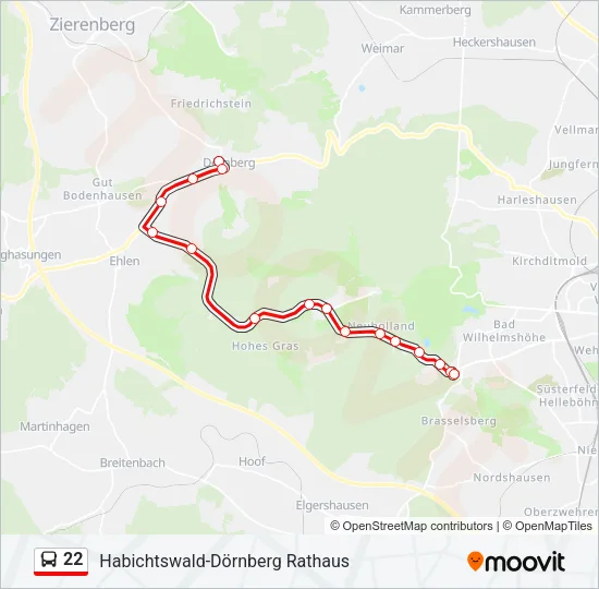 22 Bus Line Map
