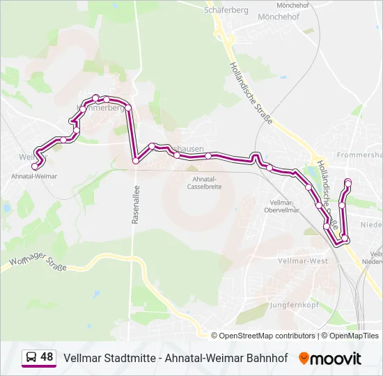 48 Bus Line Map