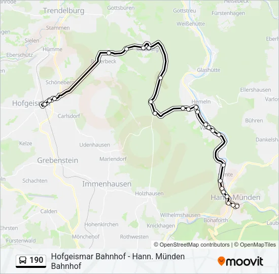 190 Bus Line Map