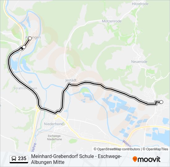 Автобус 235: карта маршрута