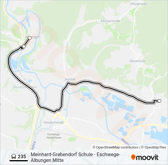 235 Bus Line Map