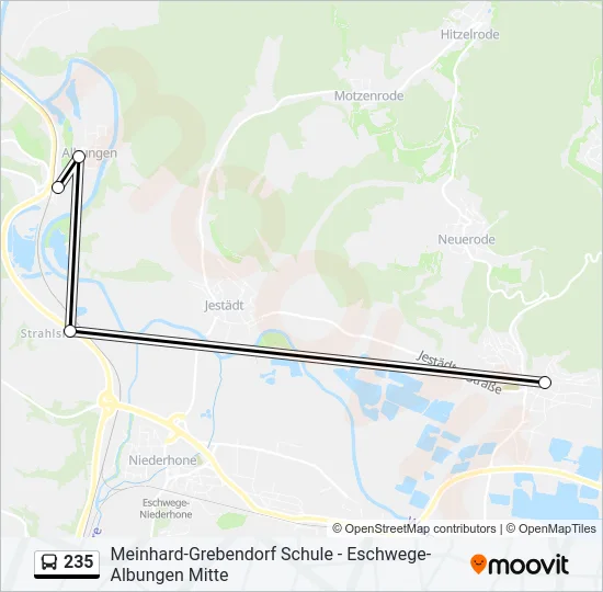 235 Bus Line Map