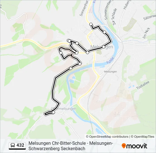 432 Bus Line Map