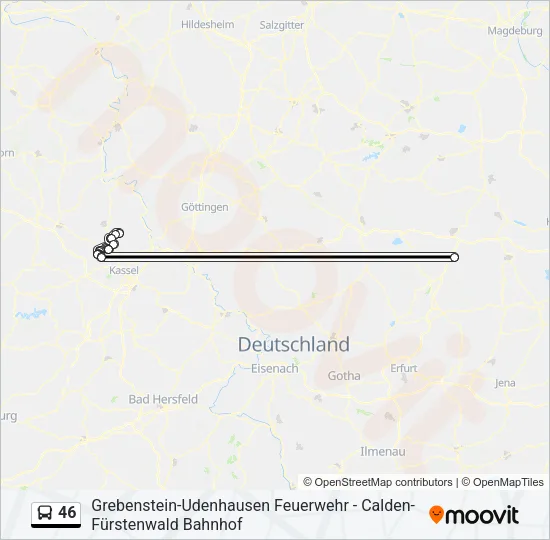 46 Bus Line Map