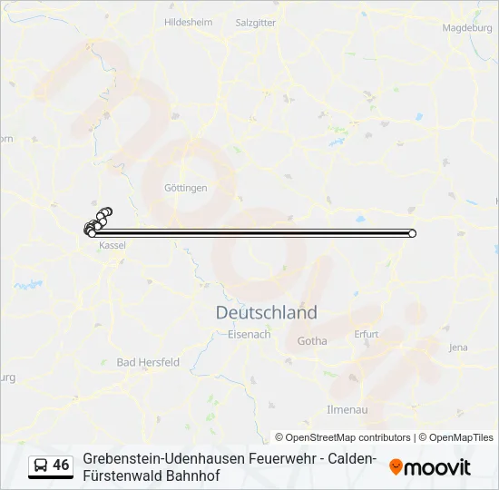 46 Bus Line Map