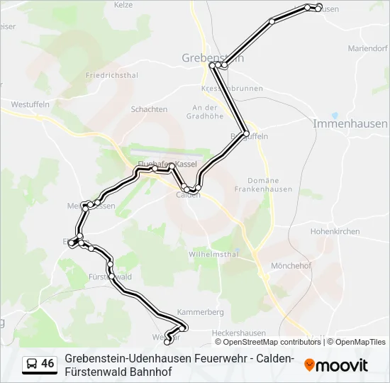 46 Bus Line Map