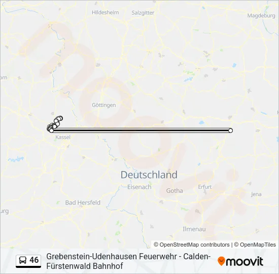 46 Bus Line Map