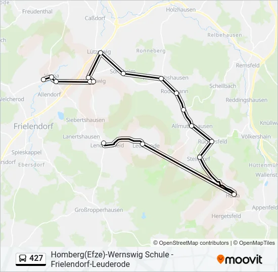 427 Bus Line Map