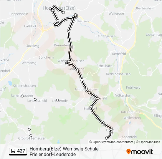 427 Bus Line Map