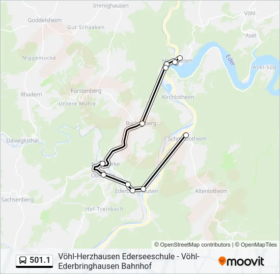 501.1 Bus Line Map