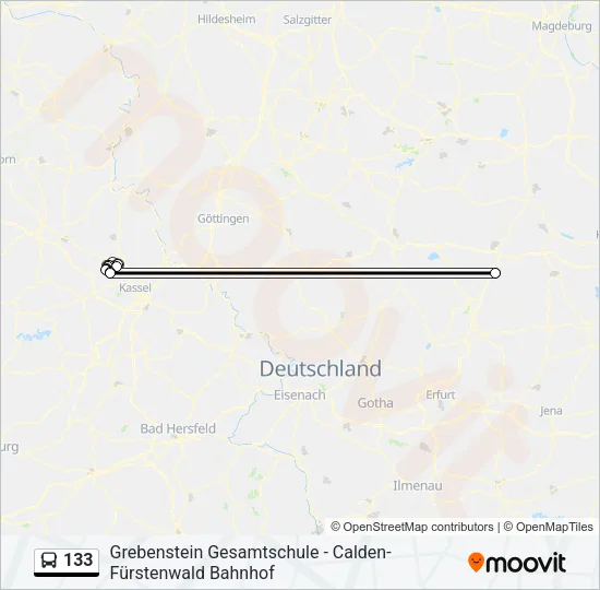 133 Bus Line Map