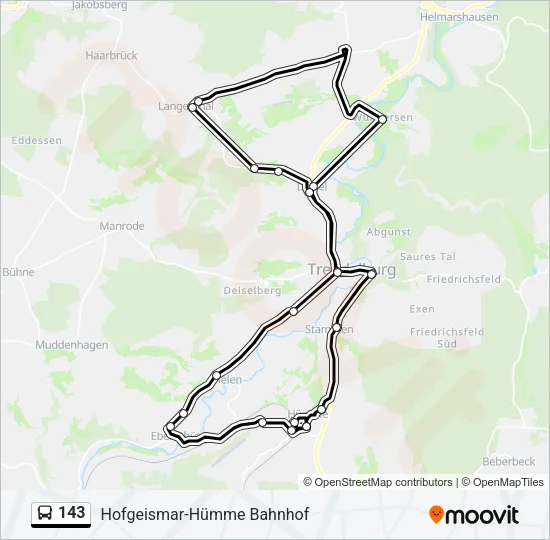 143 Bus Line Map