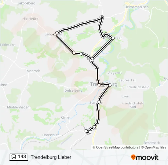 143 Bus Line Map