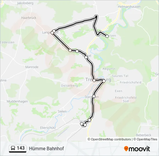 143 Bus Line Map