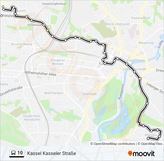Автобус 10: карта маршрута