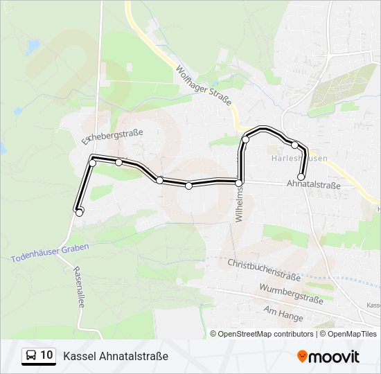 Автобус 10: карта маршрута