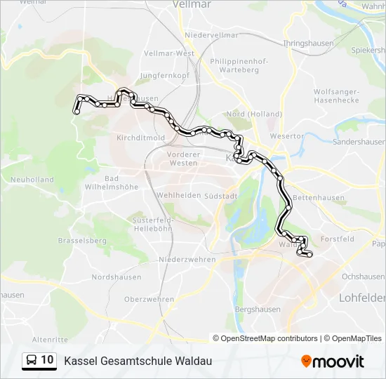 10 Bus Line Map