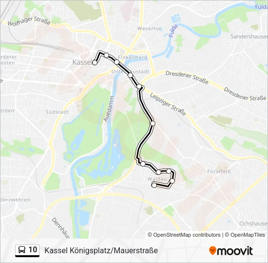 10 Bus Line Map