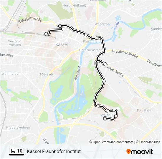 Buslinie 10 Karte