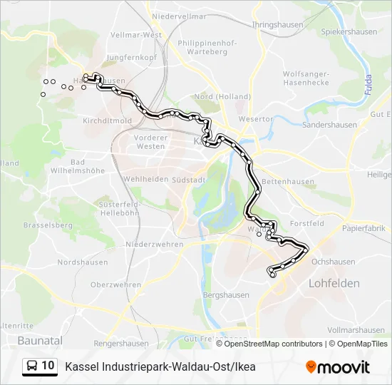 10 Bus Line Map