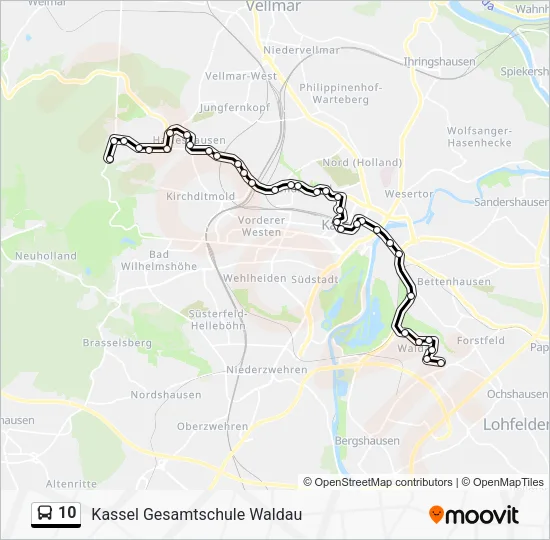 10 Bus Line Map