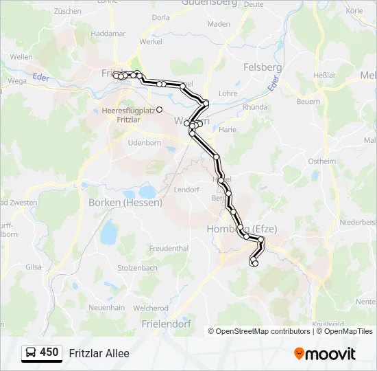 450 Bus Line Map