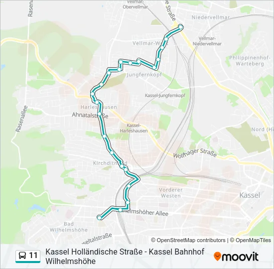 11 Bus Line Map