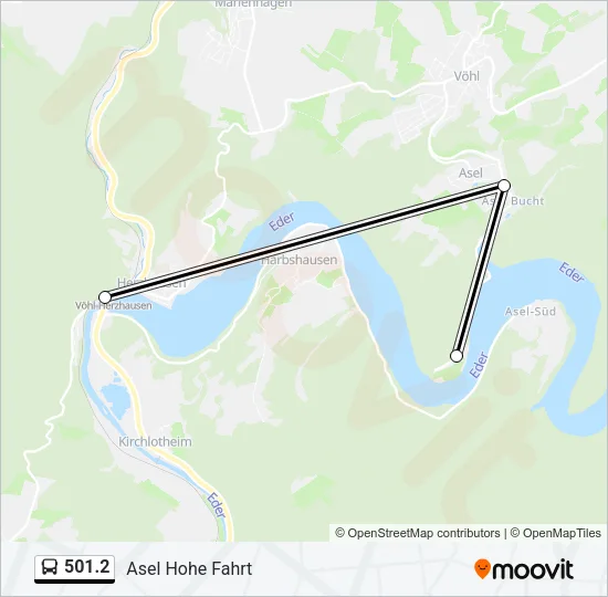 501.2 Bus Line Map