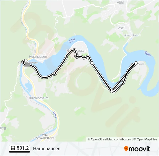 501.2 Bus Line Map