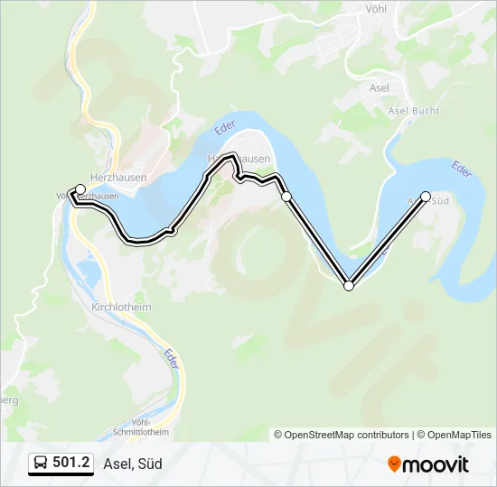 501.2 Bus Line Map