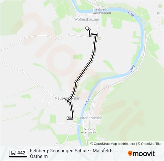 442 Bus Line Map