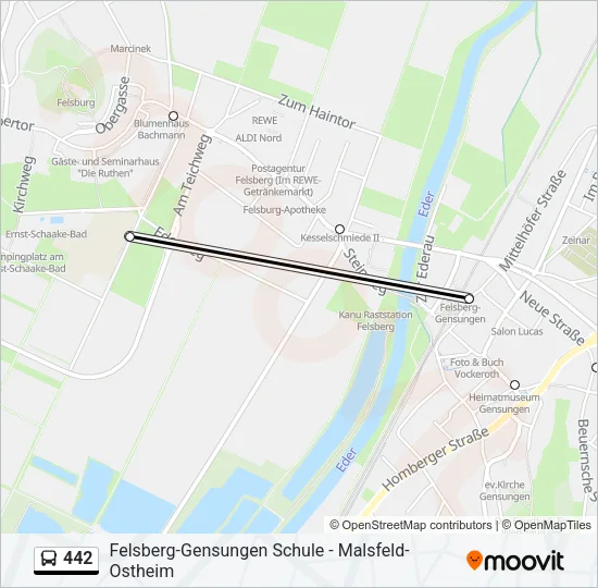 442 Bus Line Map